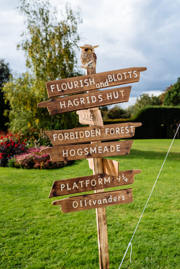 Harry Potter Wedding Ideas Signpost Daffodil Waves Photography