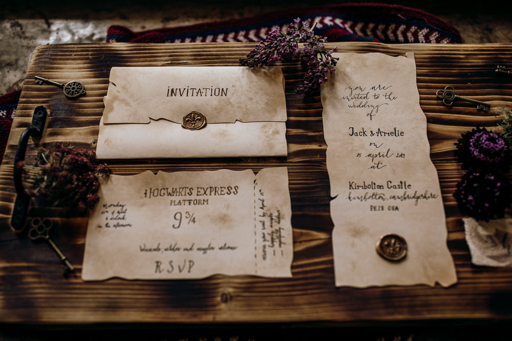 Harry Potter Wedding Invitations Invite Idea Thyme Lane Photography