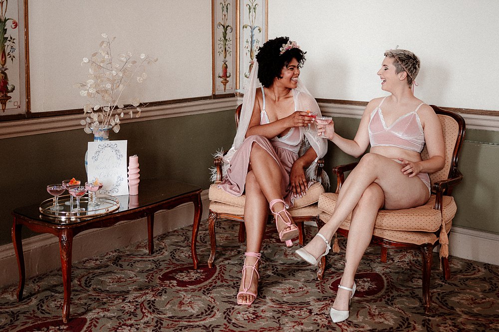Bride Underwear Pink Pretty Prep Marie Antoinette Wedding Katherine And Her Camera