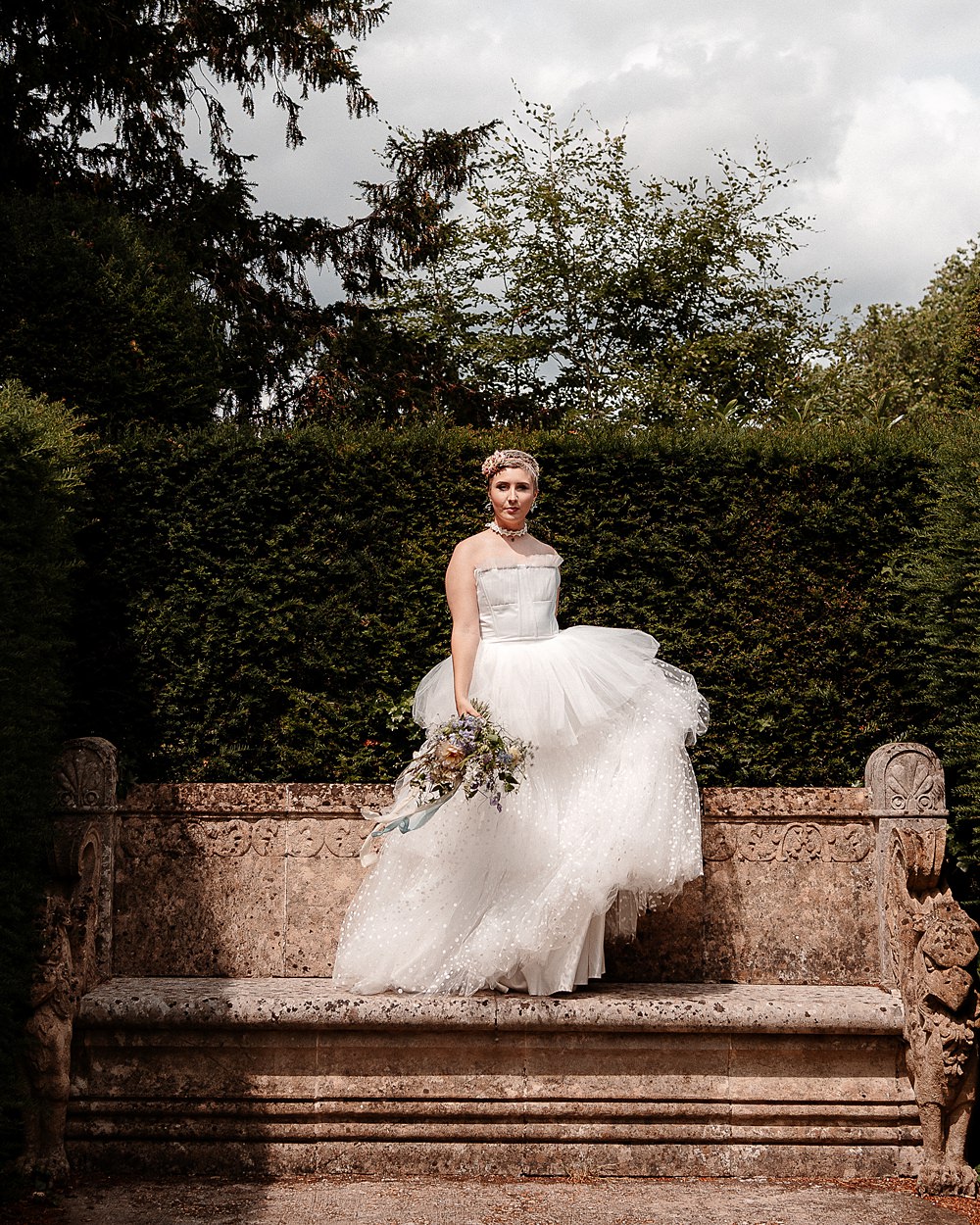 Ruffle Polka Dot Skirt Bodice Bride Dress Marie Antoinette Wedding Katherine And Her Camera