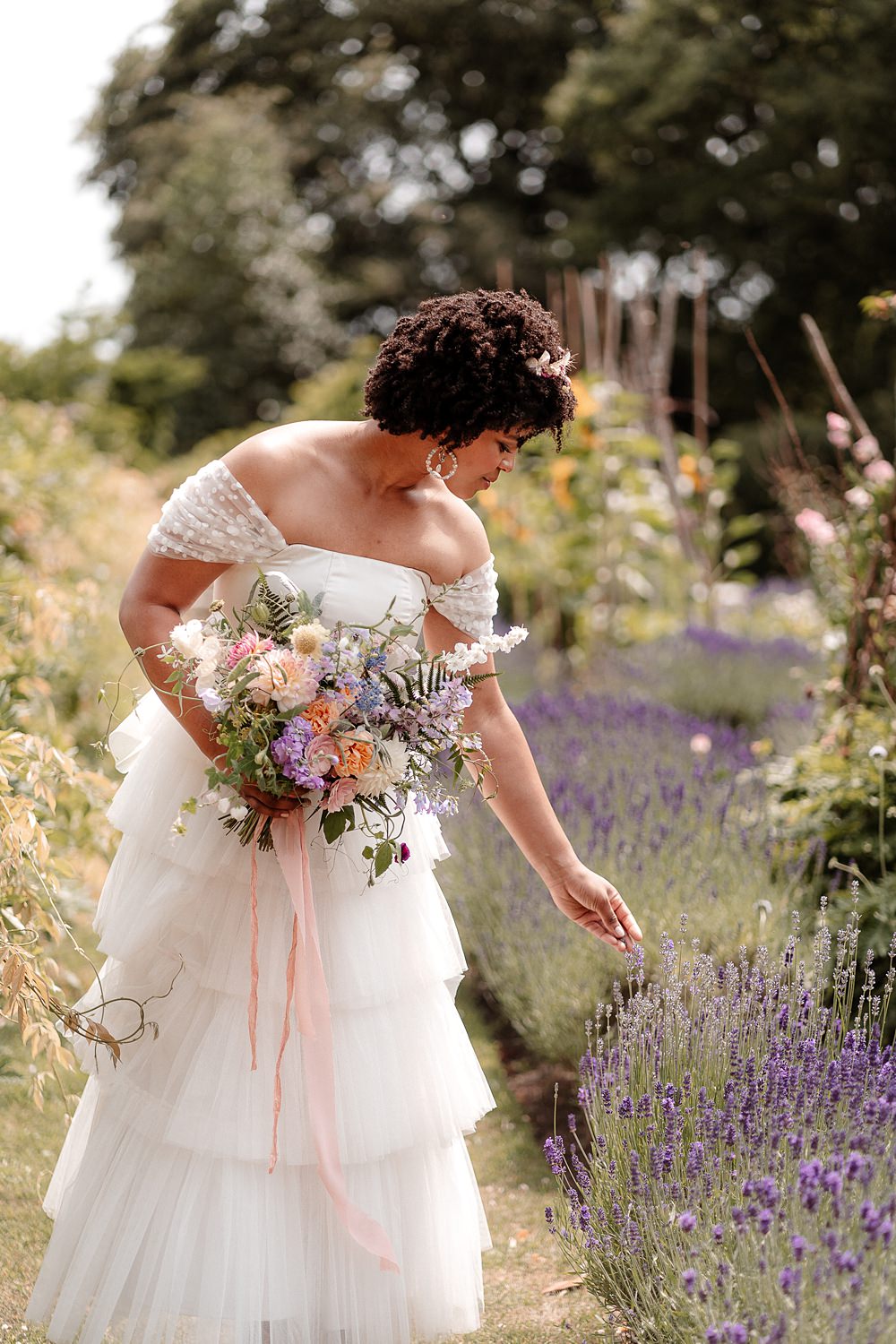 Bride Off Shoulder Tier Tulle Gown Dress Marie Antoinette Wedding Katherine And Her Camera