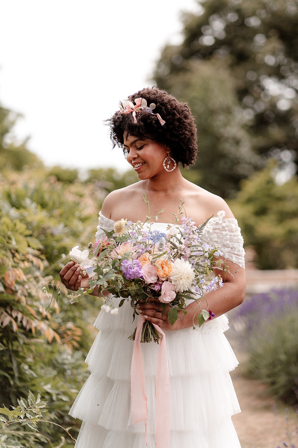 Bouquet Flowers Bride Bridal Pink Lilac Cream Marie Antoinette Wedding Katherine And Her Camera