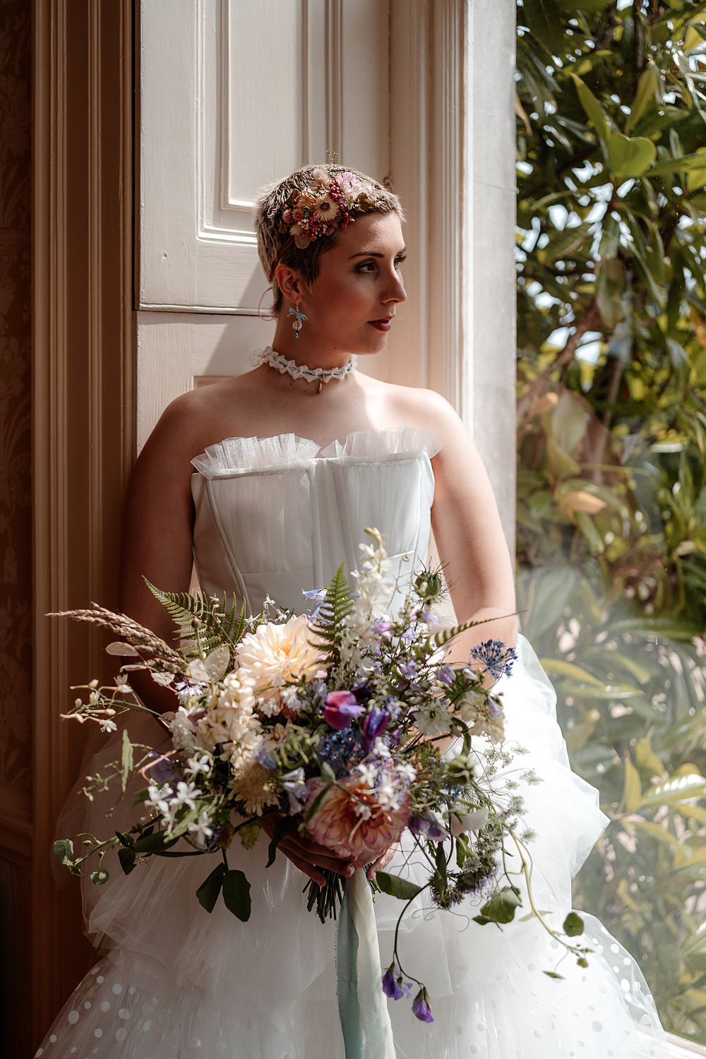 Bouquet Flowers Bride Bridal Blue Cream Marie Antoinette Wedding Katherine And Her Camera