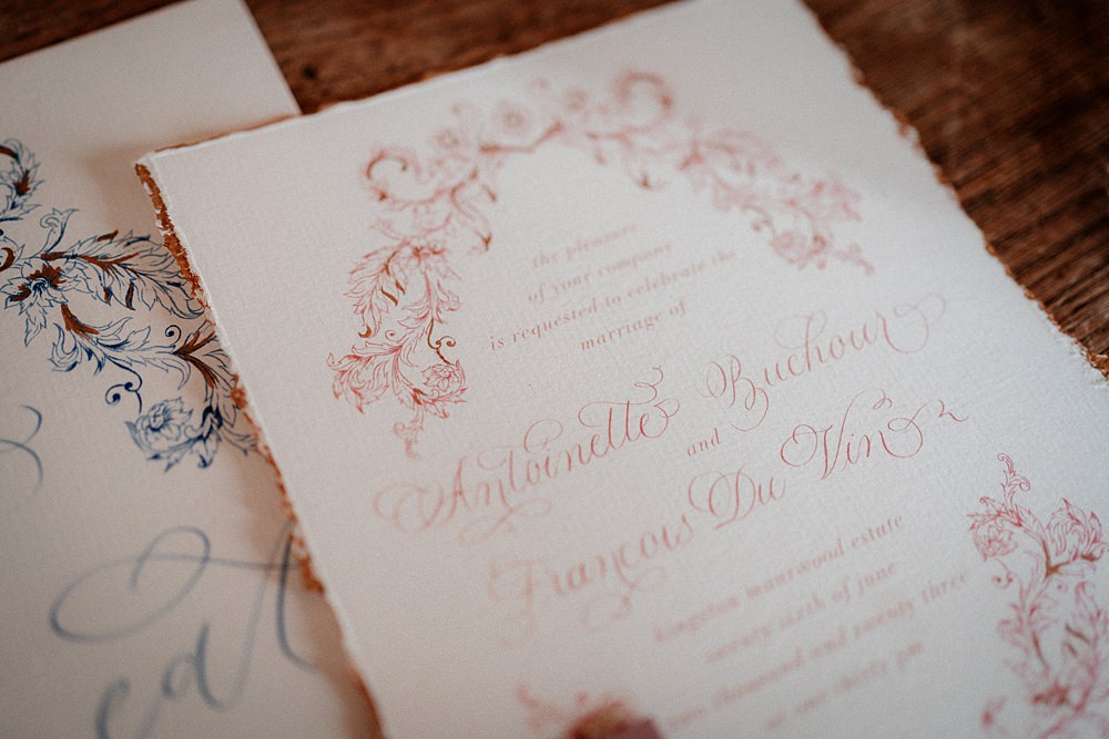 Invite Pink Blue Stationery Marie Antoinette Wedding Katherine And Her Camera