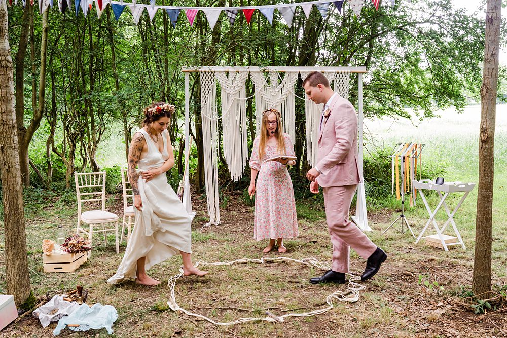 Off Grid Woodland Wedding Purple Kite Photography