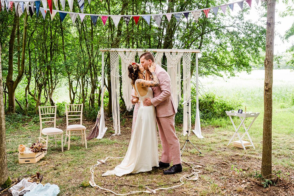 Off Grid Woodland Wedding Purple Kite Photography
