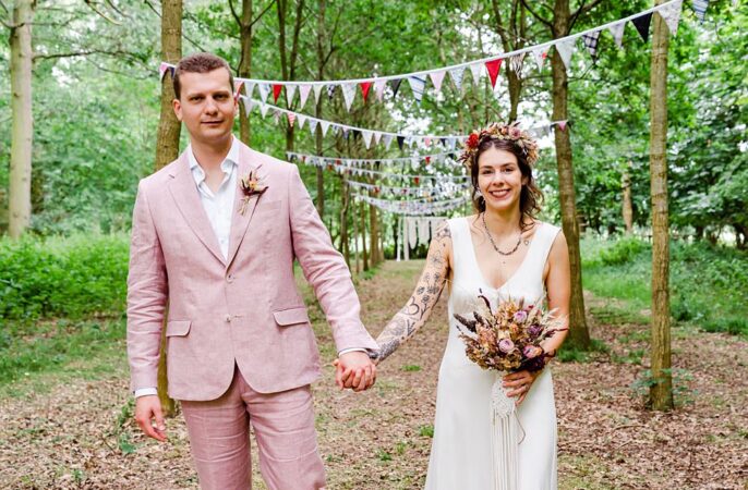 Off Grid Woodland Wedding Purple Kite Photography