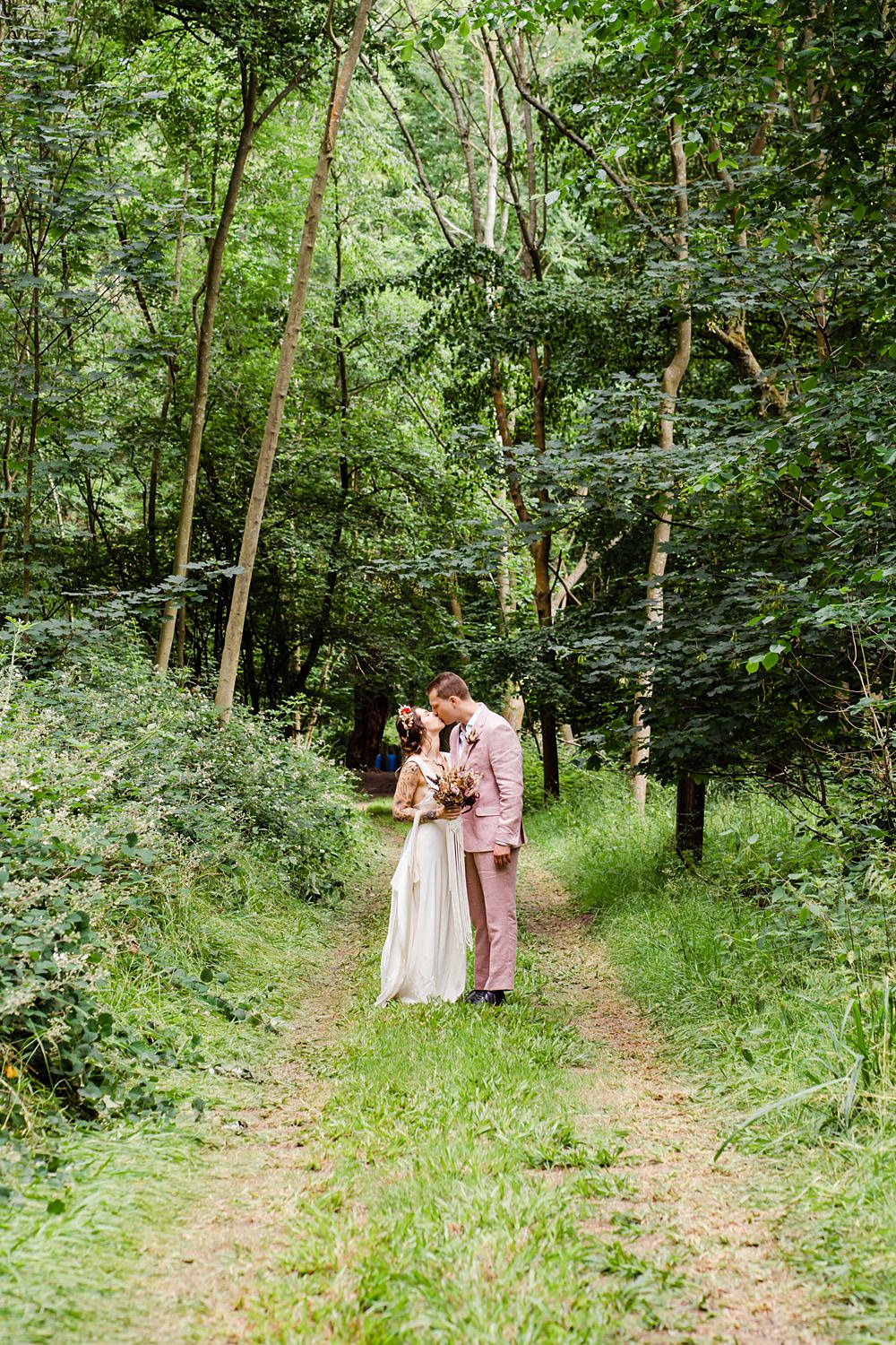 Off Grid Woodland Wedding Purple Kite Photography