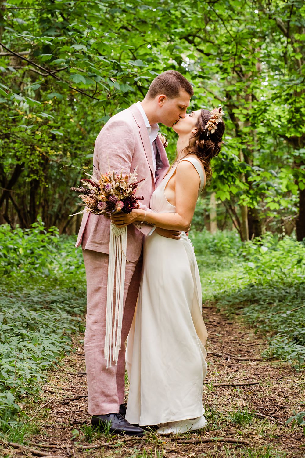 Off Grid Woodland Wedding Purple Kite Photography