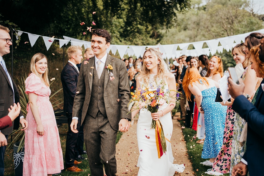 Confetti Throw Pagoda Wedding Ceremony Holly Collings Photography