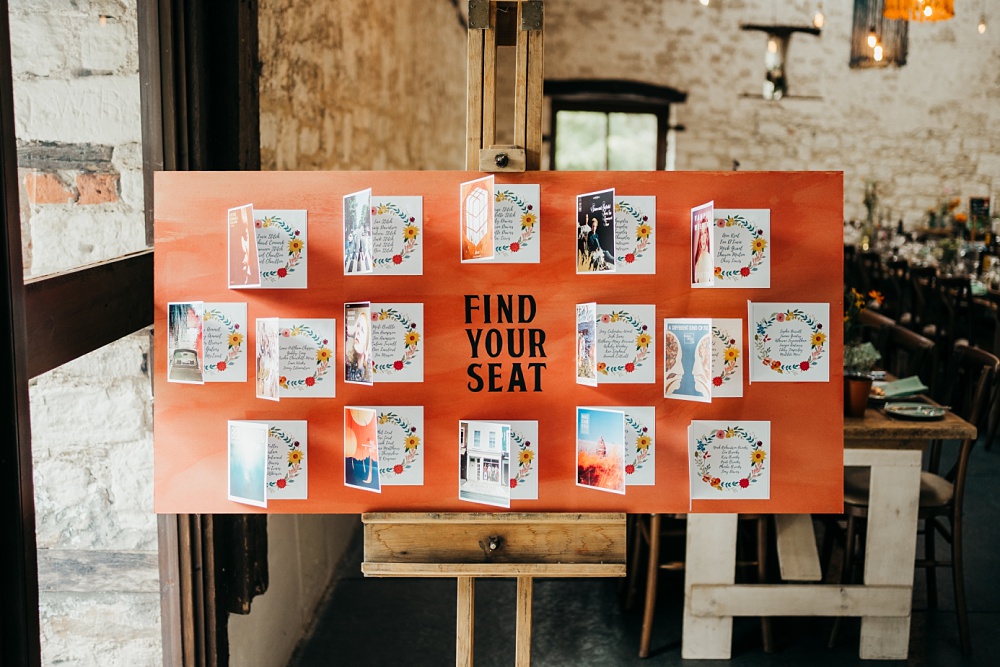 Music Album Cover Table Plan Pagoda Wedding Ceremony Holly Collings Photography