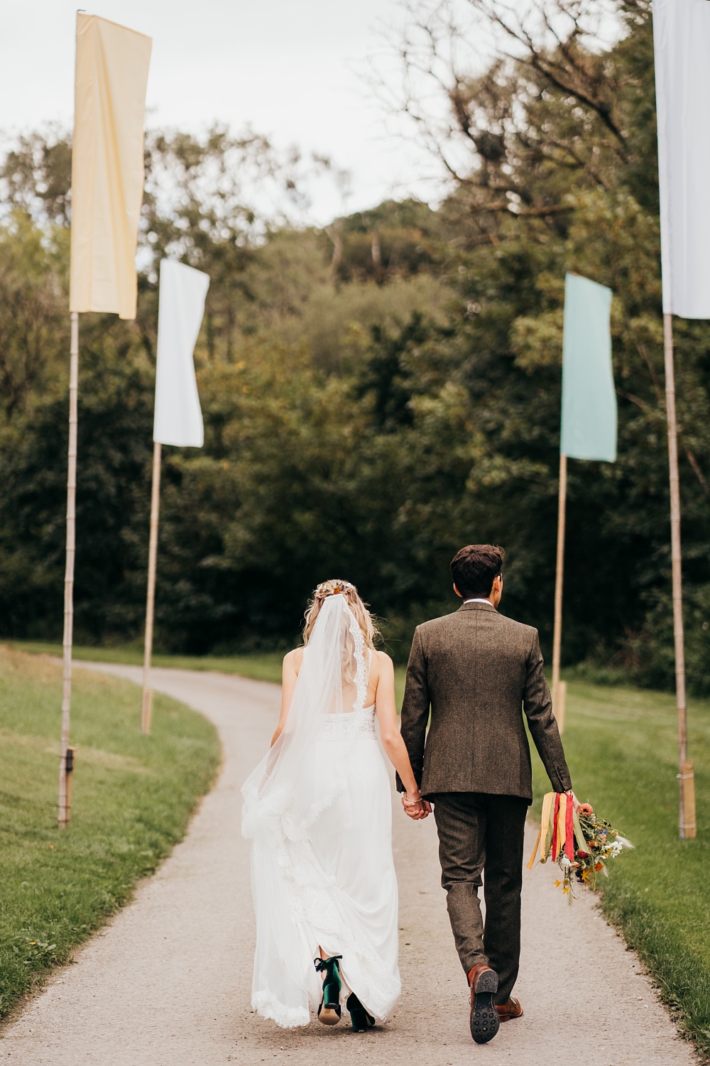Festival Flags Pagoda Wedding Ceremony Holly Collings Photography