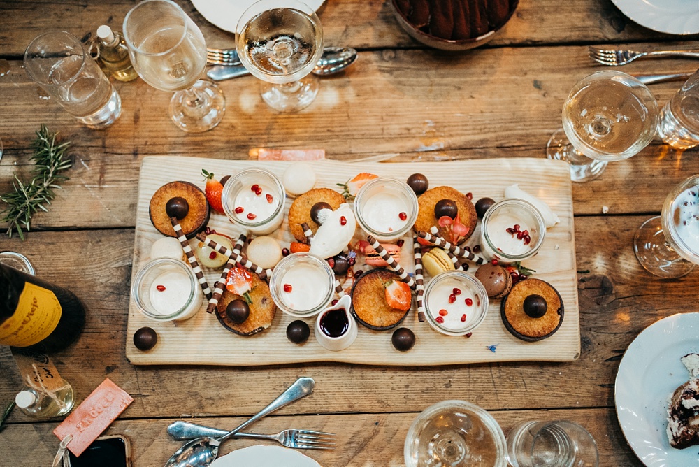 Pudding Dessert Sharing Platter Pagoda Wedding Ceremony Holly Collings Photography