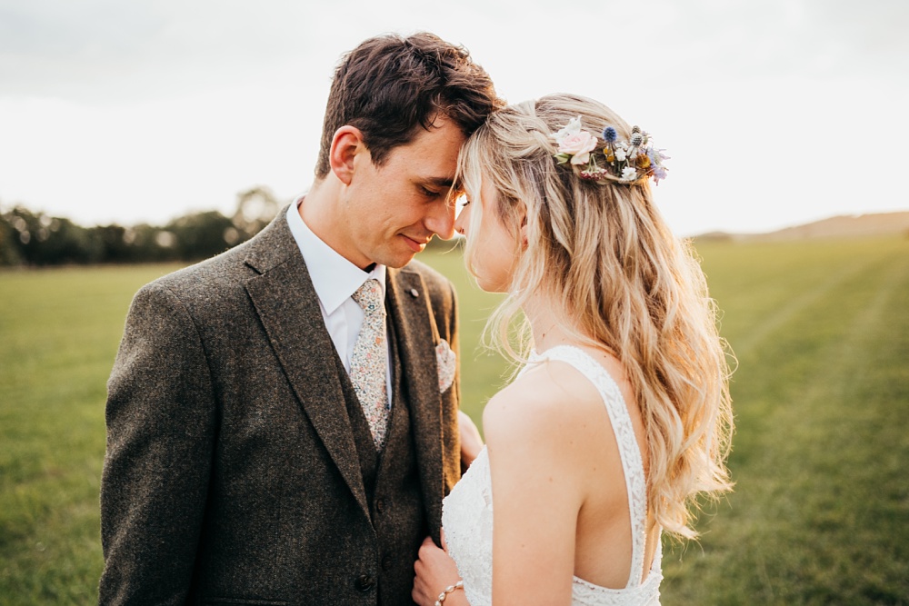 Bride Hair Half Up Down Flowers Pagoda Wedding Ceremony Holly Collings Photography