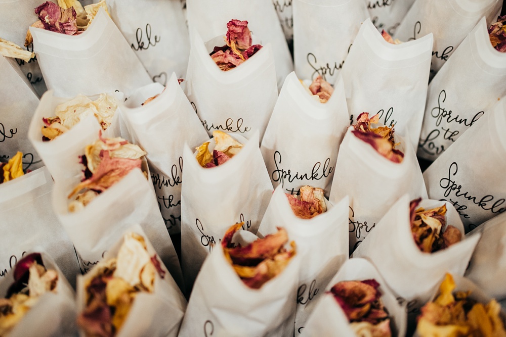 Confetti Sachets Pagoda Wedding Ceremony Holly Collings Photography