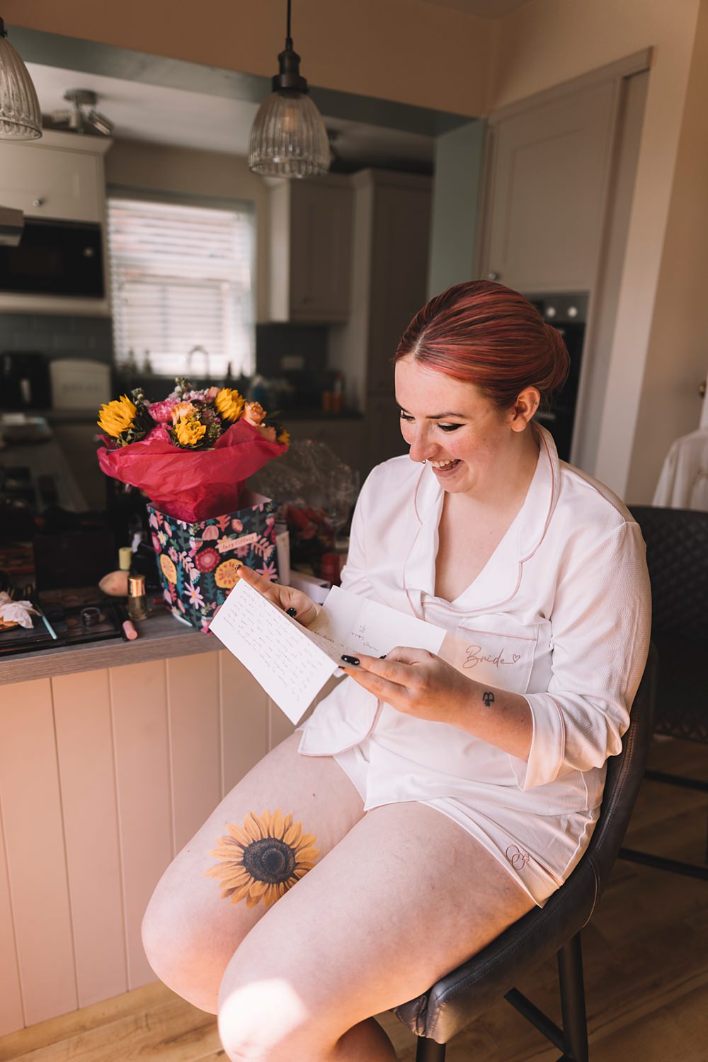 Bride Letter Pavilion Gardens Buxton Wedding Lauren Elliott Photography