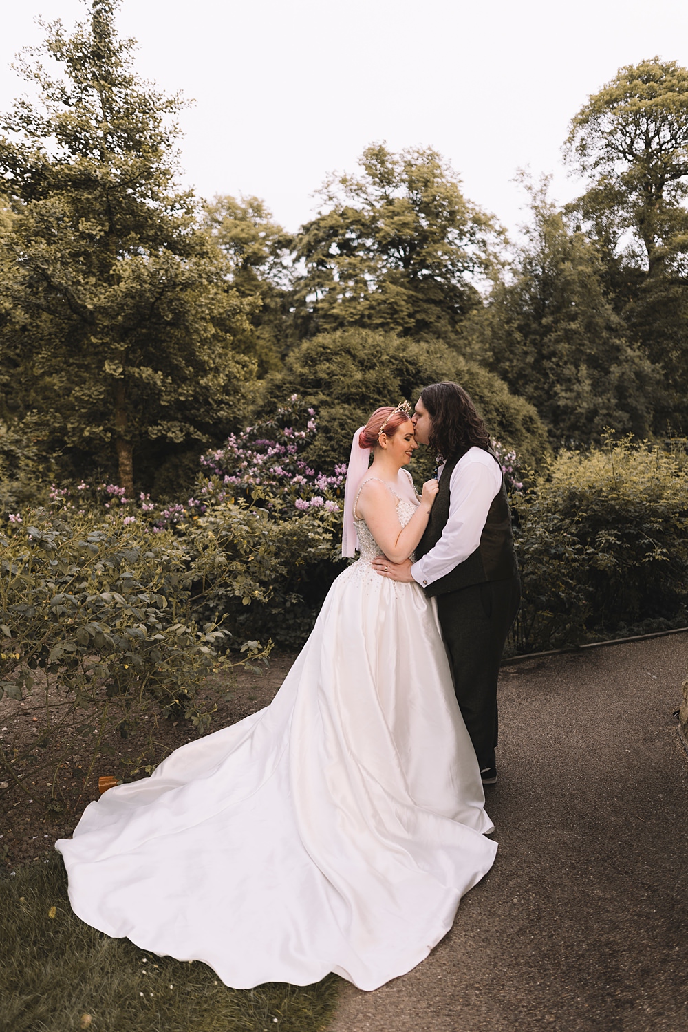 Maggie Sottero Princess Dress Embellished Gown Bride Pavilion Gardens Buxton Wedding Lauren Elliott Photography