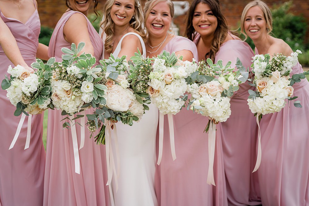 Rose Bridesmaid Bouquet Peony Greenery Charlotte Mail Photography