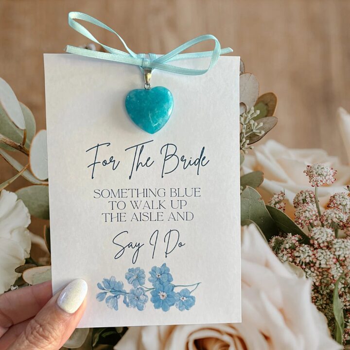 Something Blue Bride Christmas Charm Present