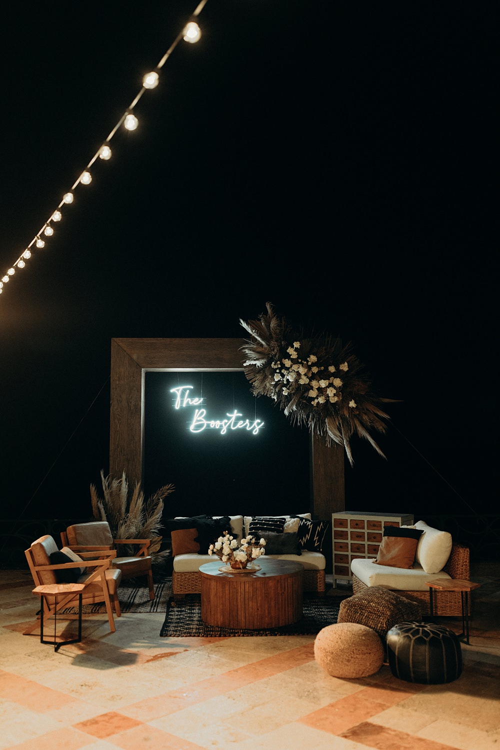 Outdoor Seating Area Sofa Villa La Joya Wedding Andre Gouin Photography