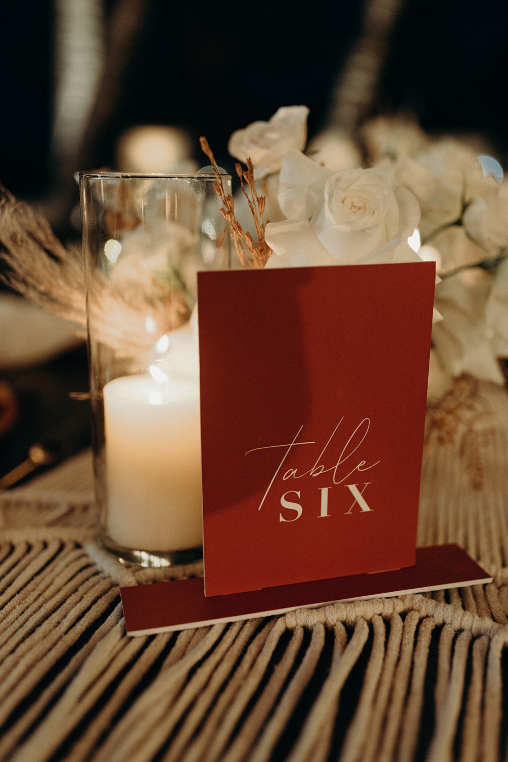 Table Name Number Sign Villa La Joya Wedding Andre Gouin Photography