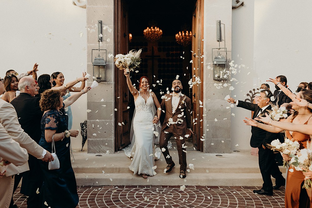 Confetti Throw Villa La Joya Wedding Andre Gouin Photography