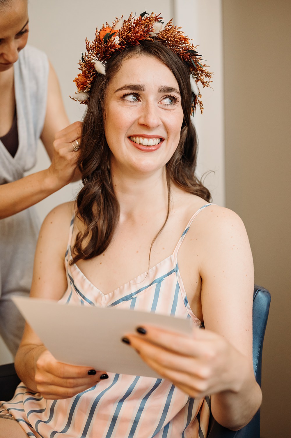 Bride Makeup Flower Crown Cockley Woodland Weddings Don’t Delete The Kisses