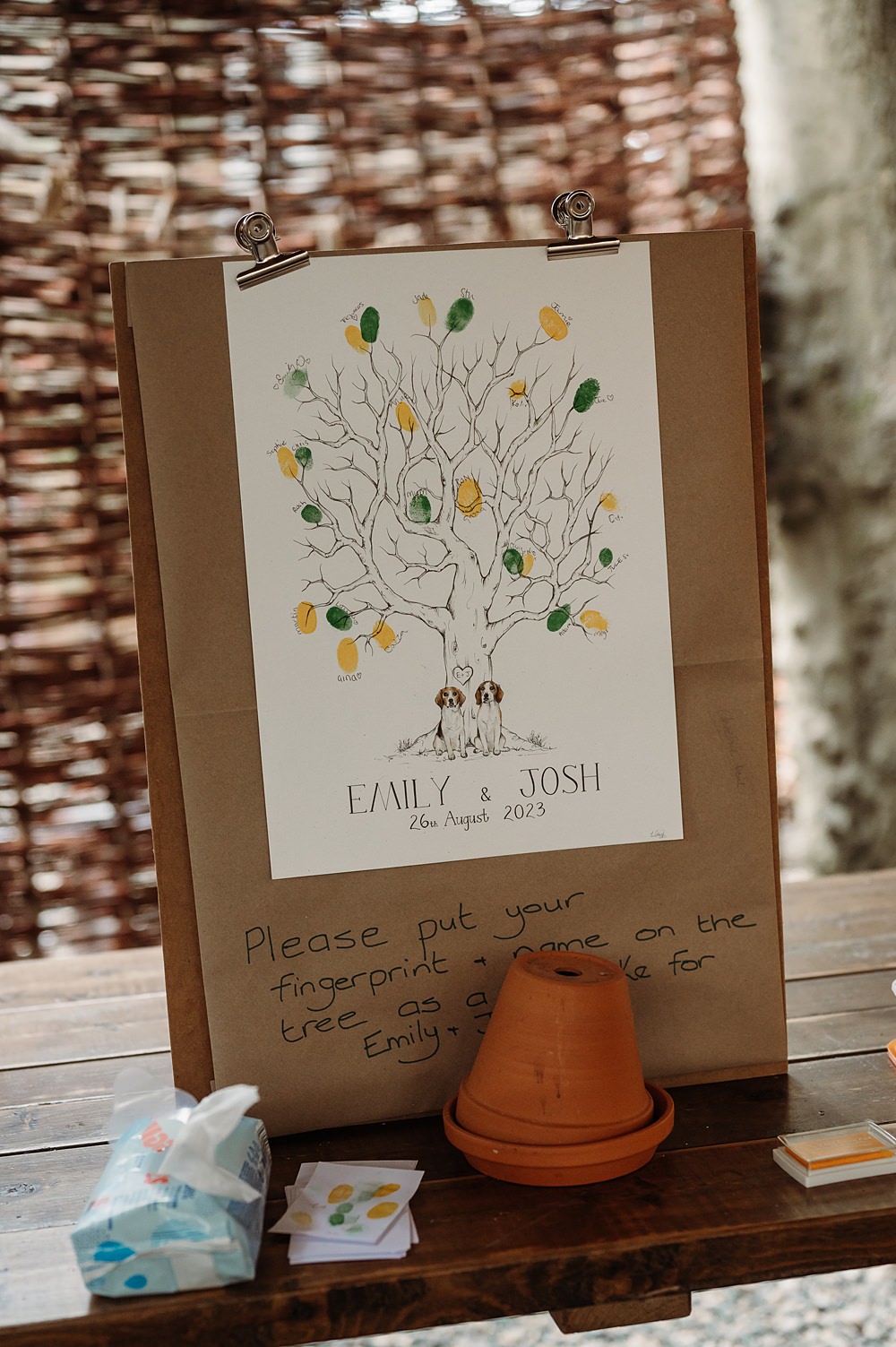 Finger Print Tree Guest Book Cockley Woodland Weddings Don’t Delete The Kisses