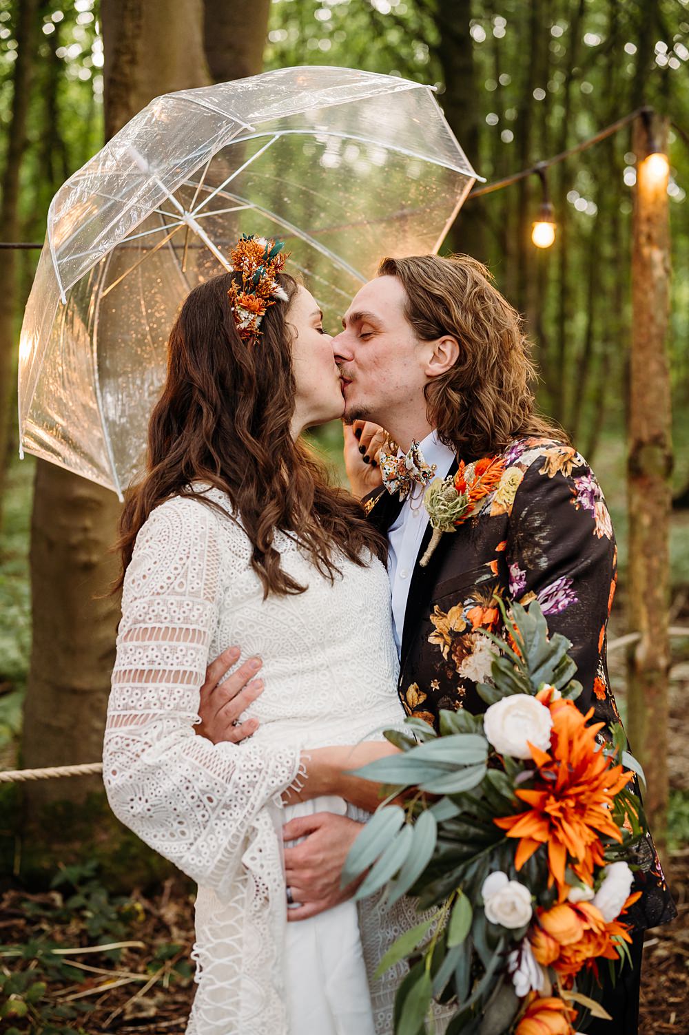 Umbrella Couple Photo Cockley Woodland Weddings Don’t Delete The Kisses