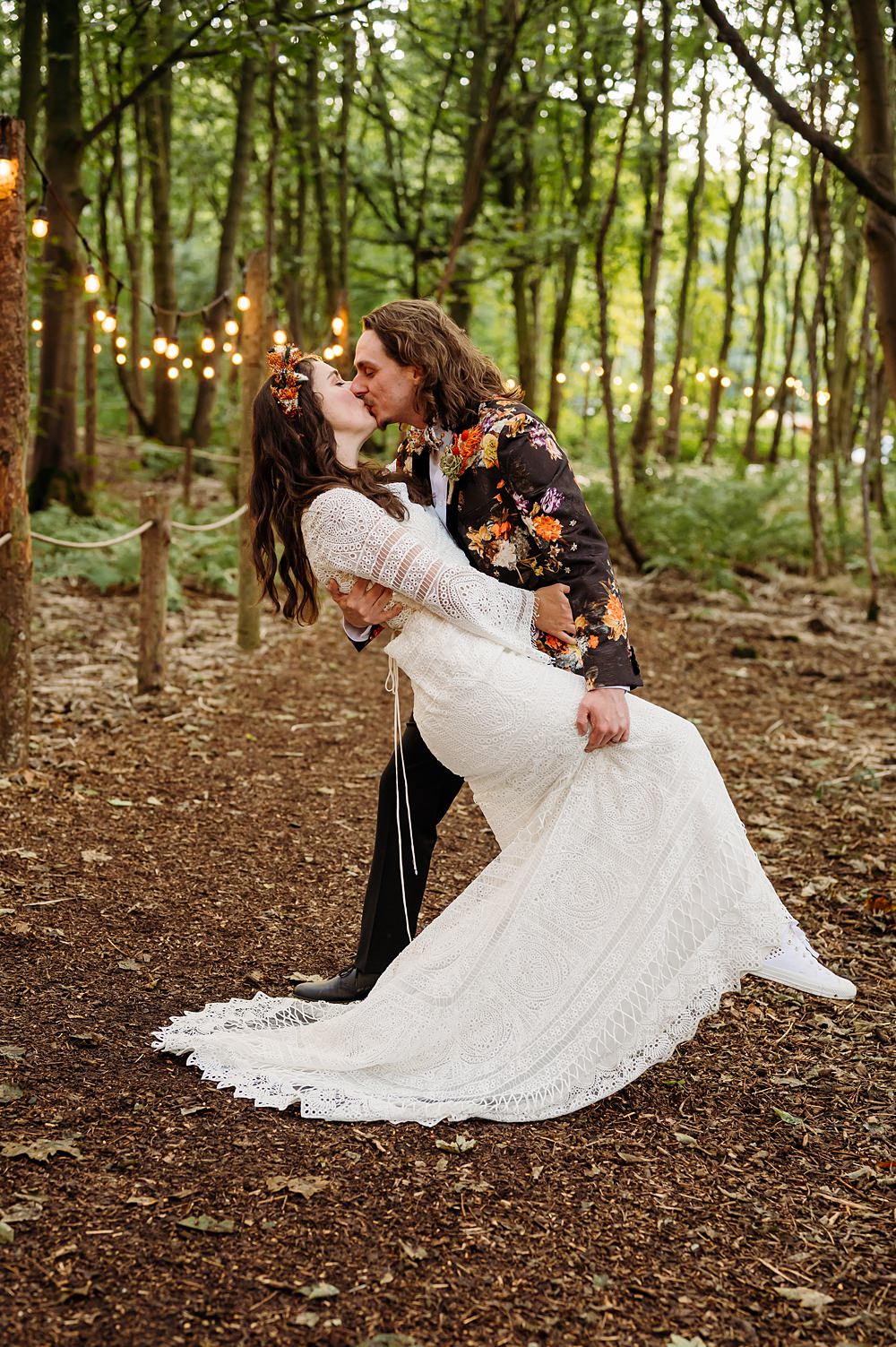 Cockley Woodland Weddings Don’t Delete The Kisses Boho Lace Long Sleeve Bride Gown Dress Shikoba Bride