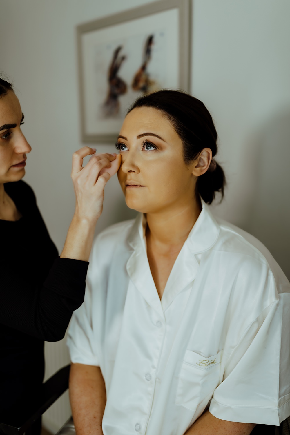 Curds Hall Barn Wedding Aurora Grey Photography Bride Makeup