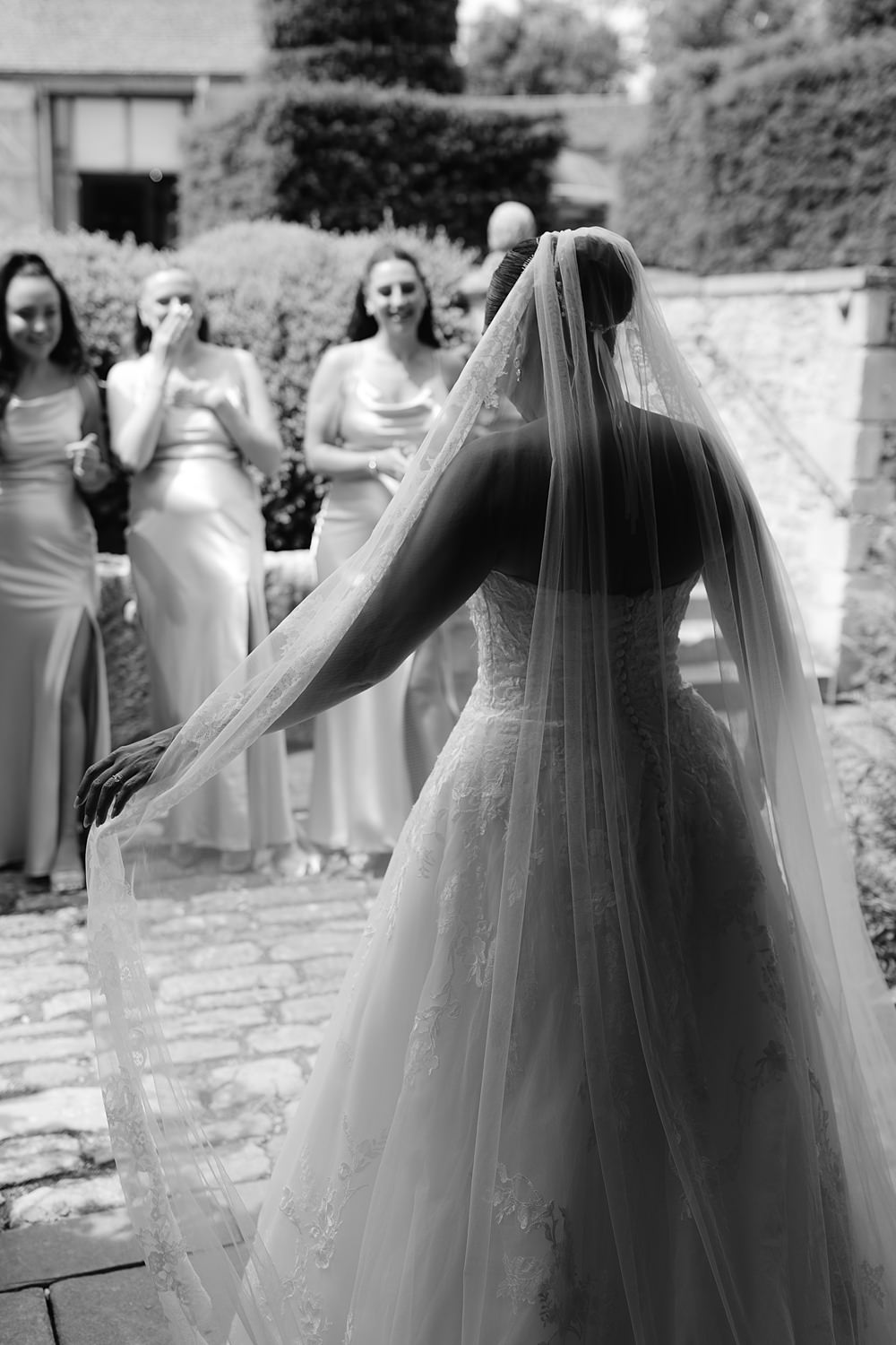 Strapless Lace Sweetheart Pronovias Dress Bride Veil Euridge Manor Wedding Jessy Papasavva Photography
