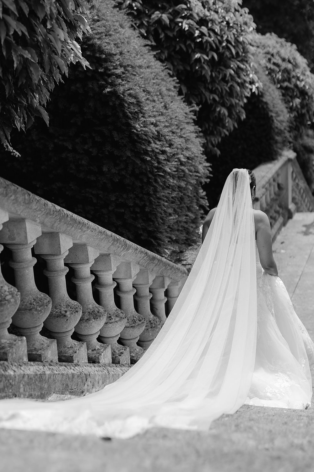 Strapless Lace Sweetheart Pronovias Dress Bride Veil Euridge Manor Wedding Jessy Papasavva Photography