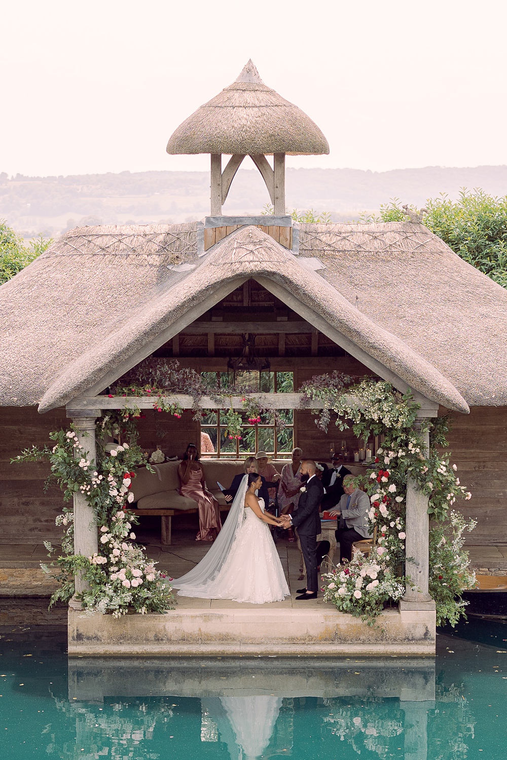 Outdoor Ceremony Flowers Water Euridge Manor Wedding Jessy Papasavva Photography