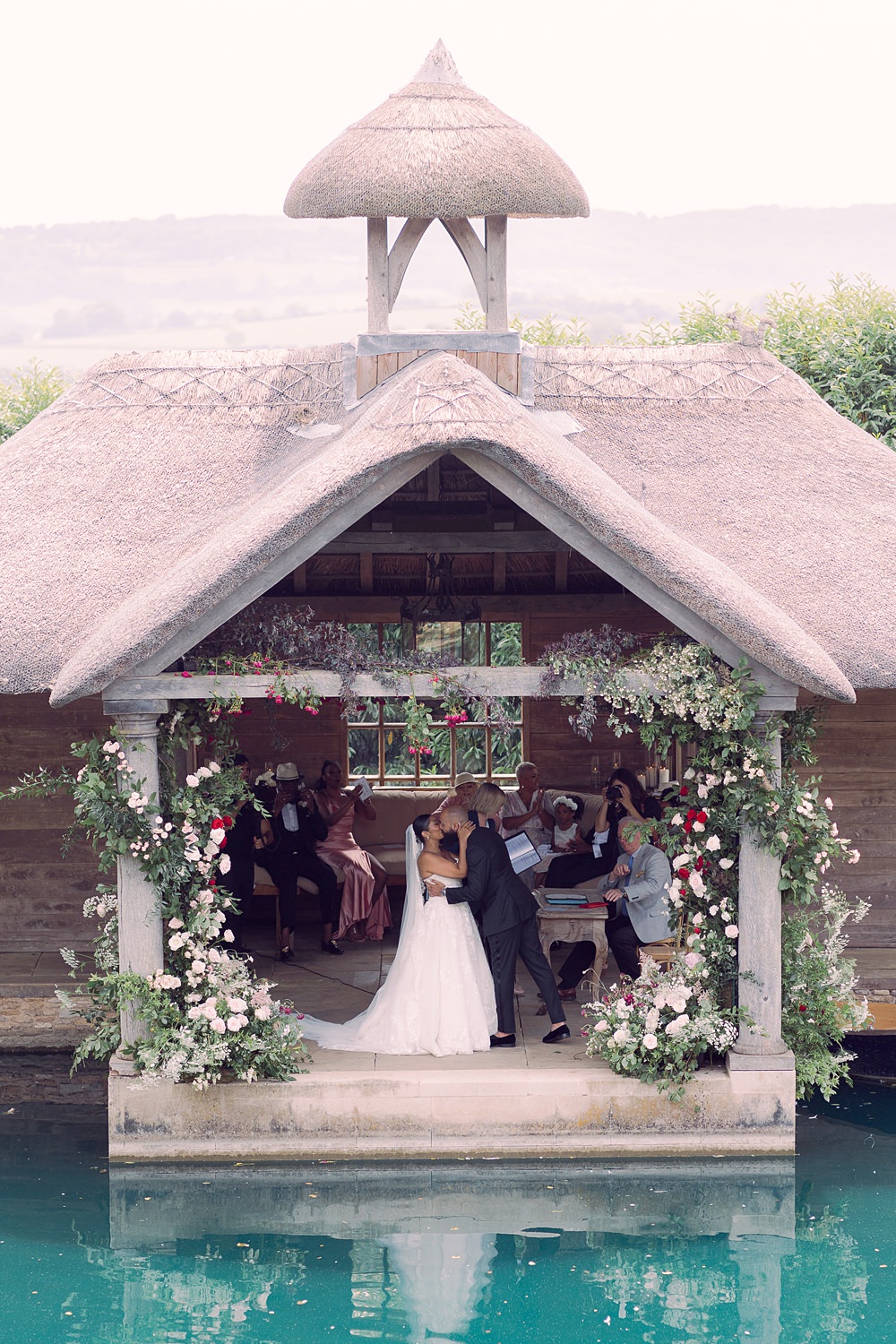 Outdoor Ceremony Flowers Water Euridge Manor Wedding Jessy Papasavva Photography