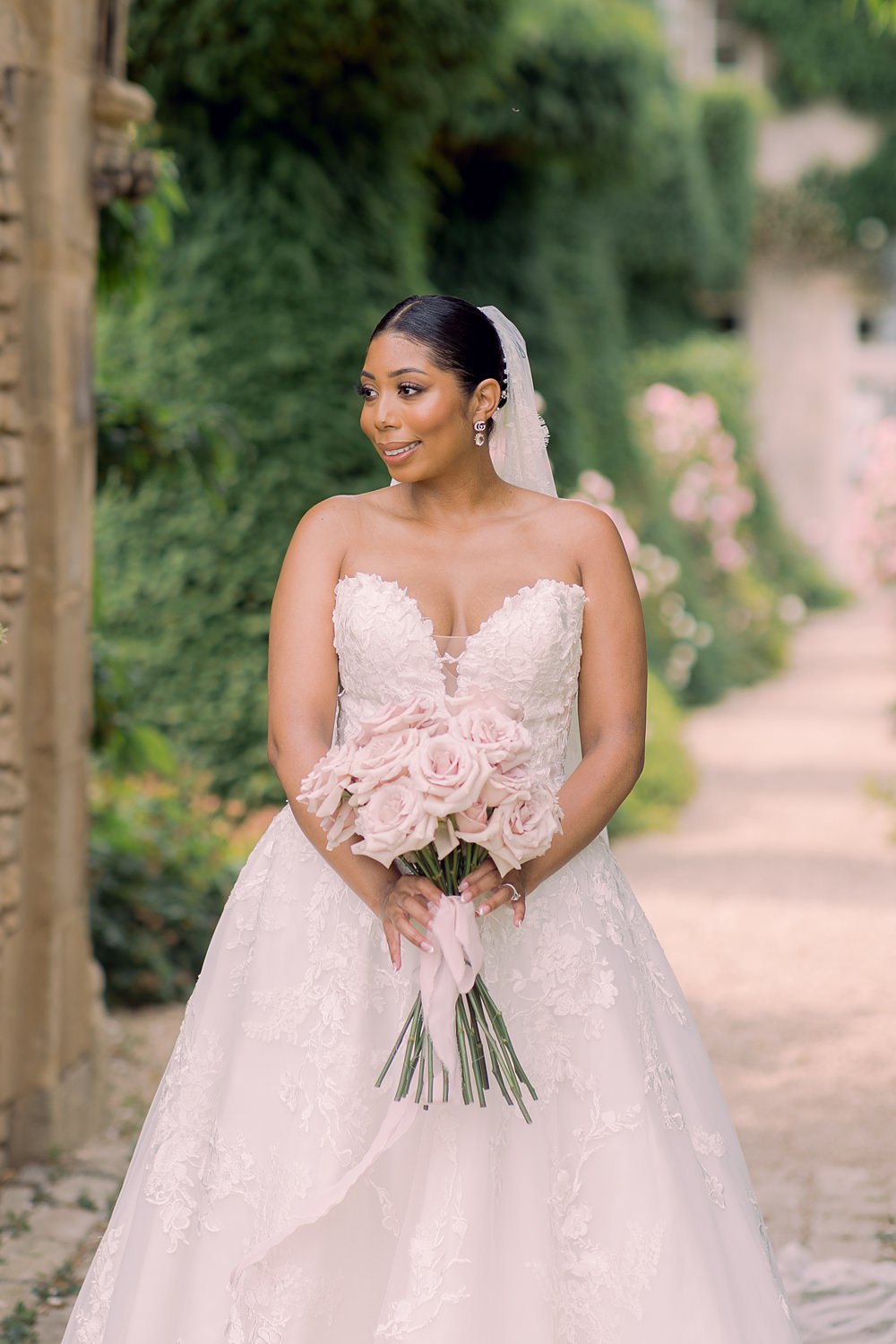 Pink Rose Bouquet Bridal Ribbon Euridge Manor Wedding Jessy Papasavva Photography