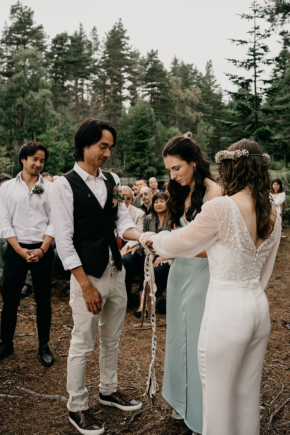 Handfasting Glen Tanar Lochside Wedding Scott Arlow Photography
