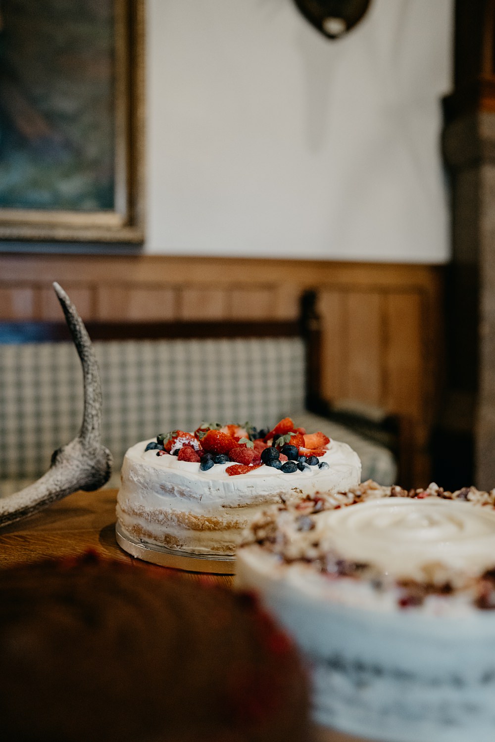 Cake Table Glen Tanar Lochside Wedding Scott Arlow Photography