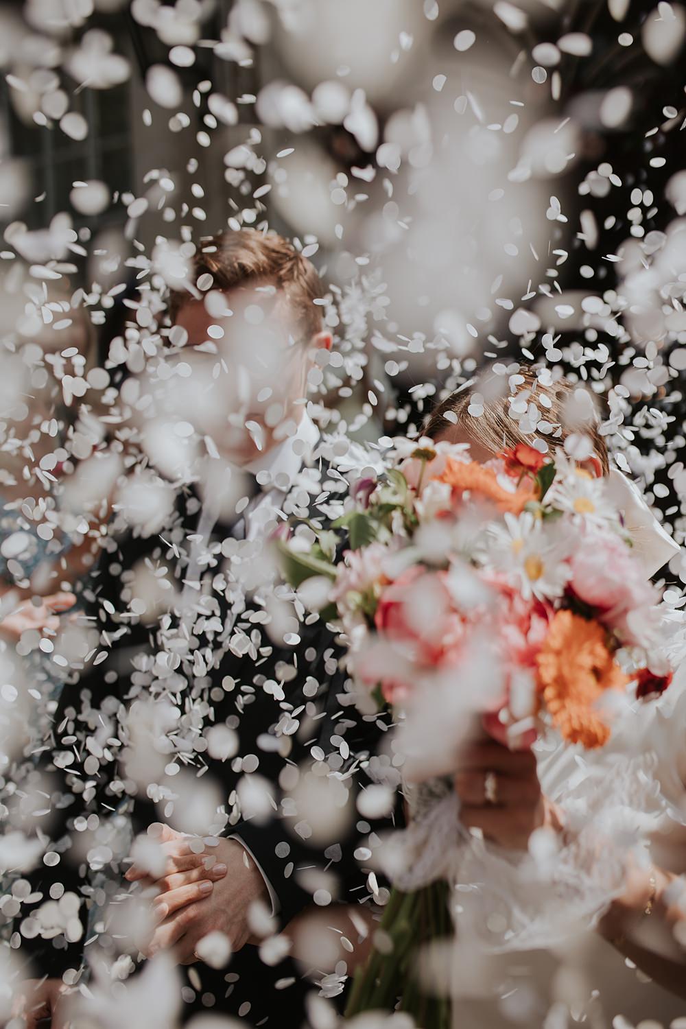 Confetti Throw Home SW15 Wedding Grace Pham Photography