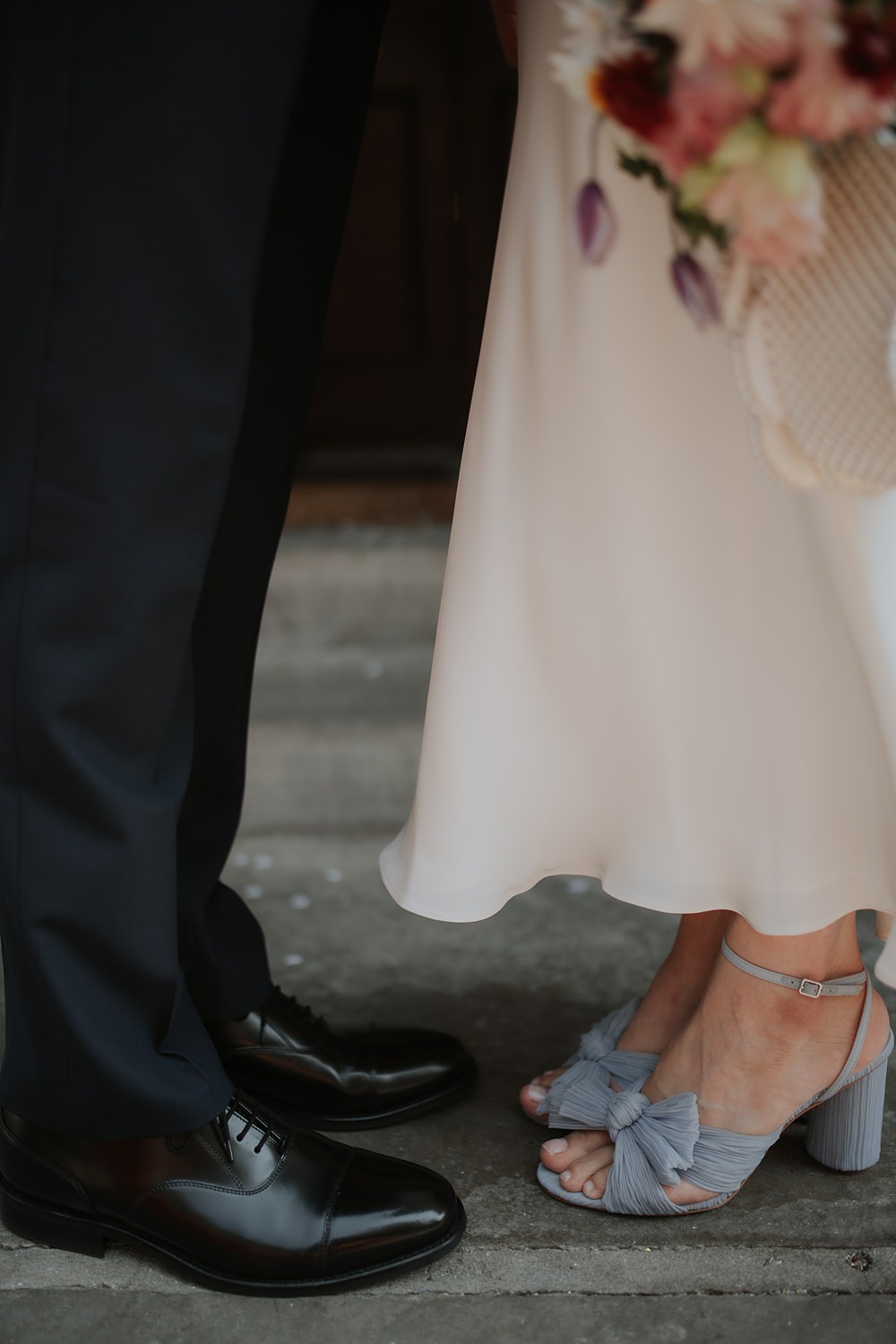 Loeffler Randall Camellia’s Blue Shoes Groom Home SW15 Wedding Grace Pham Photography