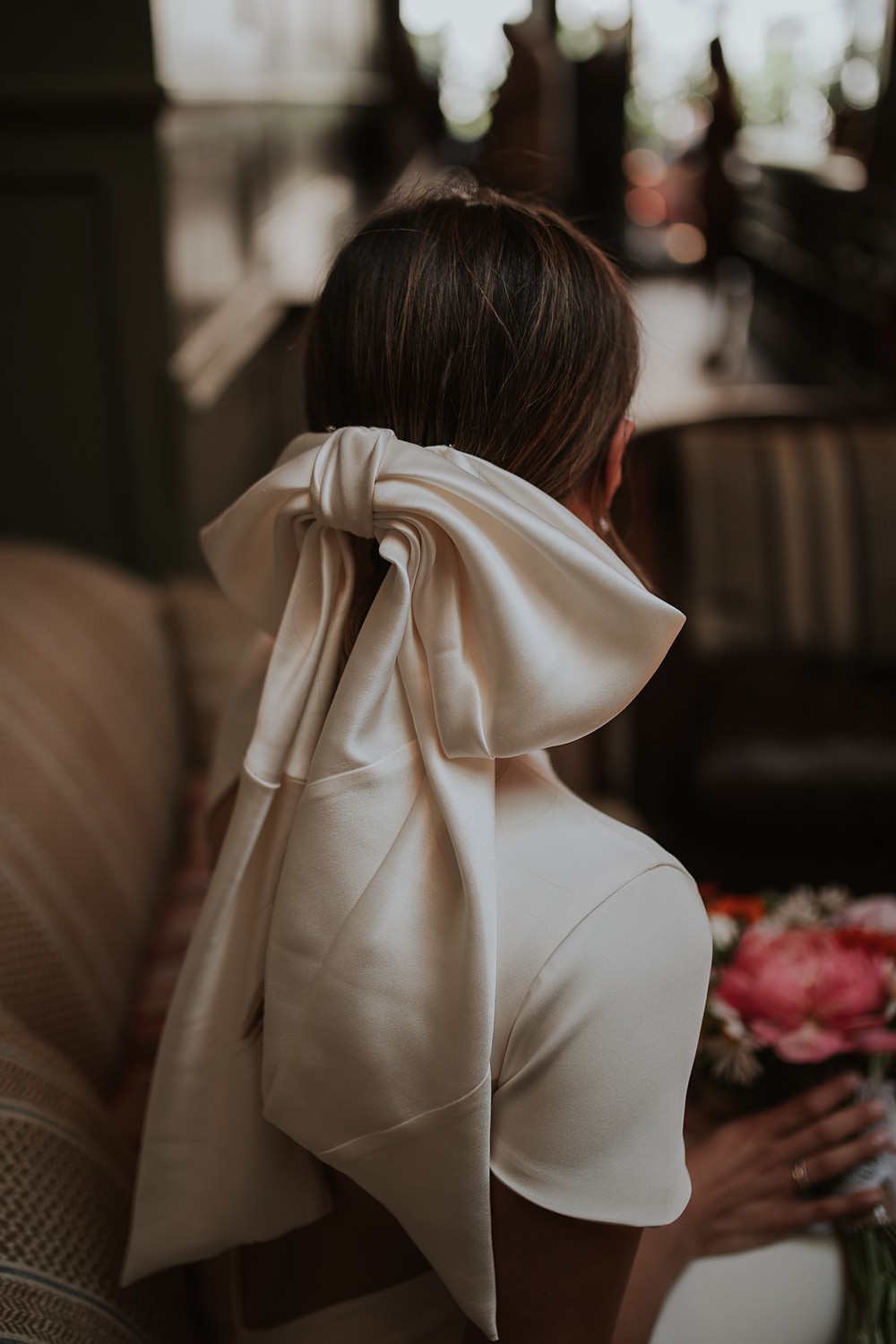 Bride Hair Bow Home SW15 Wedding Grace Pham Photography