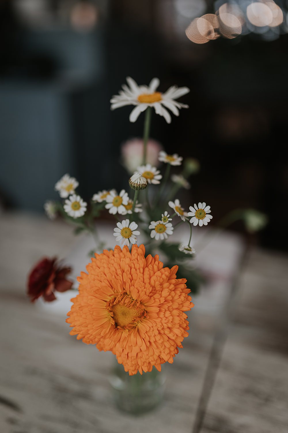 Table Flower Centrepiece Home SW15 Wedding Grace Pham Photography