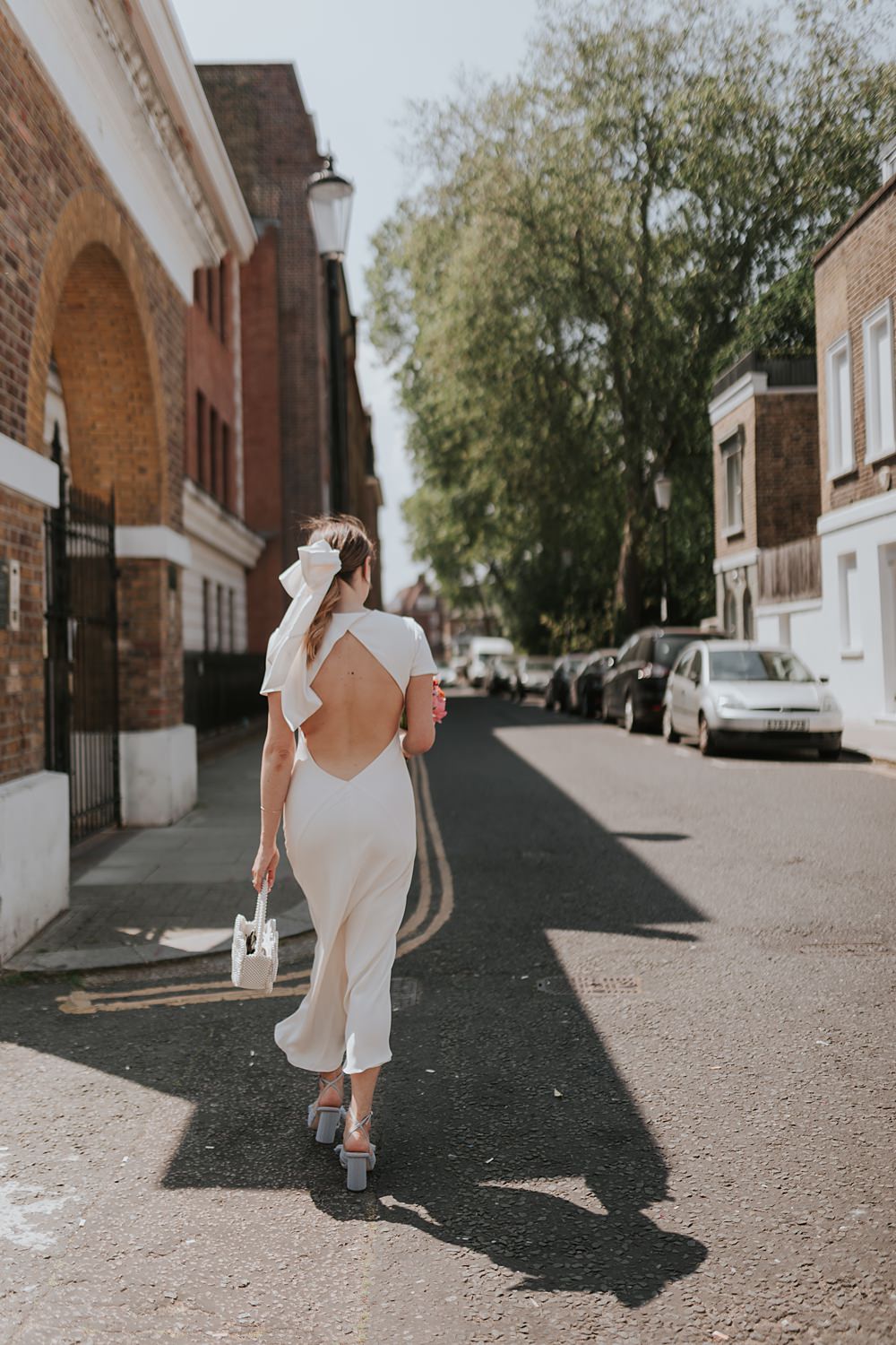 Short Tea Length Dress Bride Home SW15 Wedding Grace Pham Photography