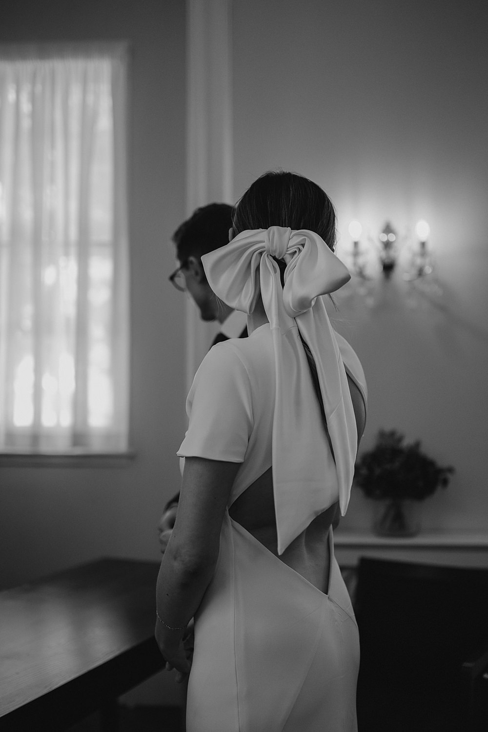 Bride Hair Bow Home SW15 Wedding Grace Pham Photography