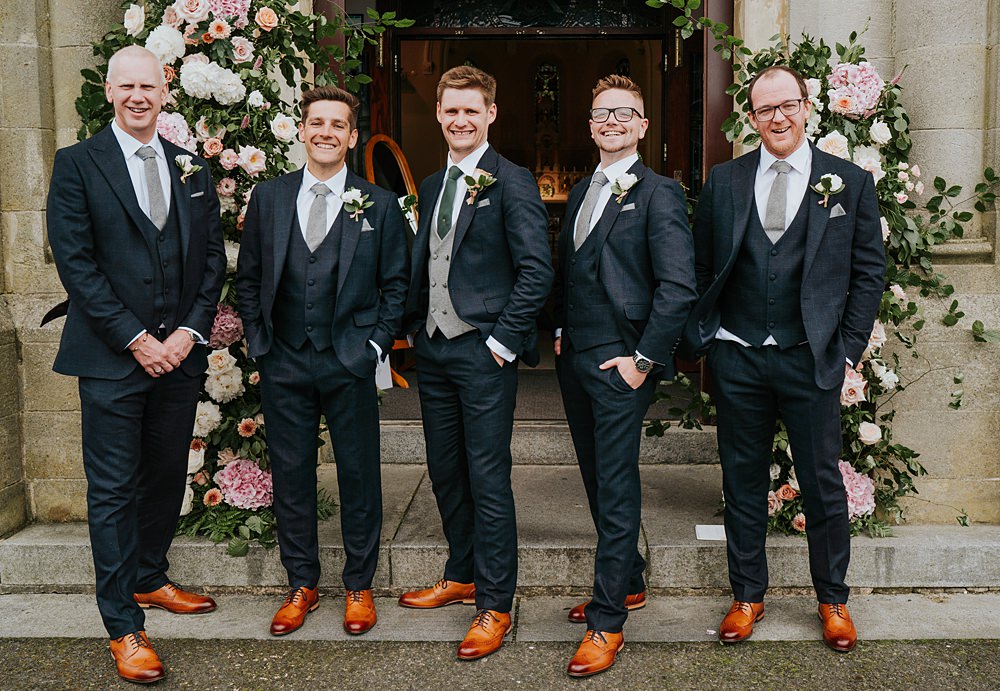 Groom Suit Navy Green Tie Grey Waistcoat Groomsmen Limepark Wedding Sheena T Photography