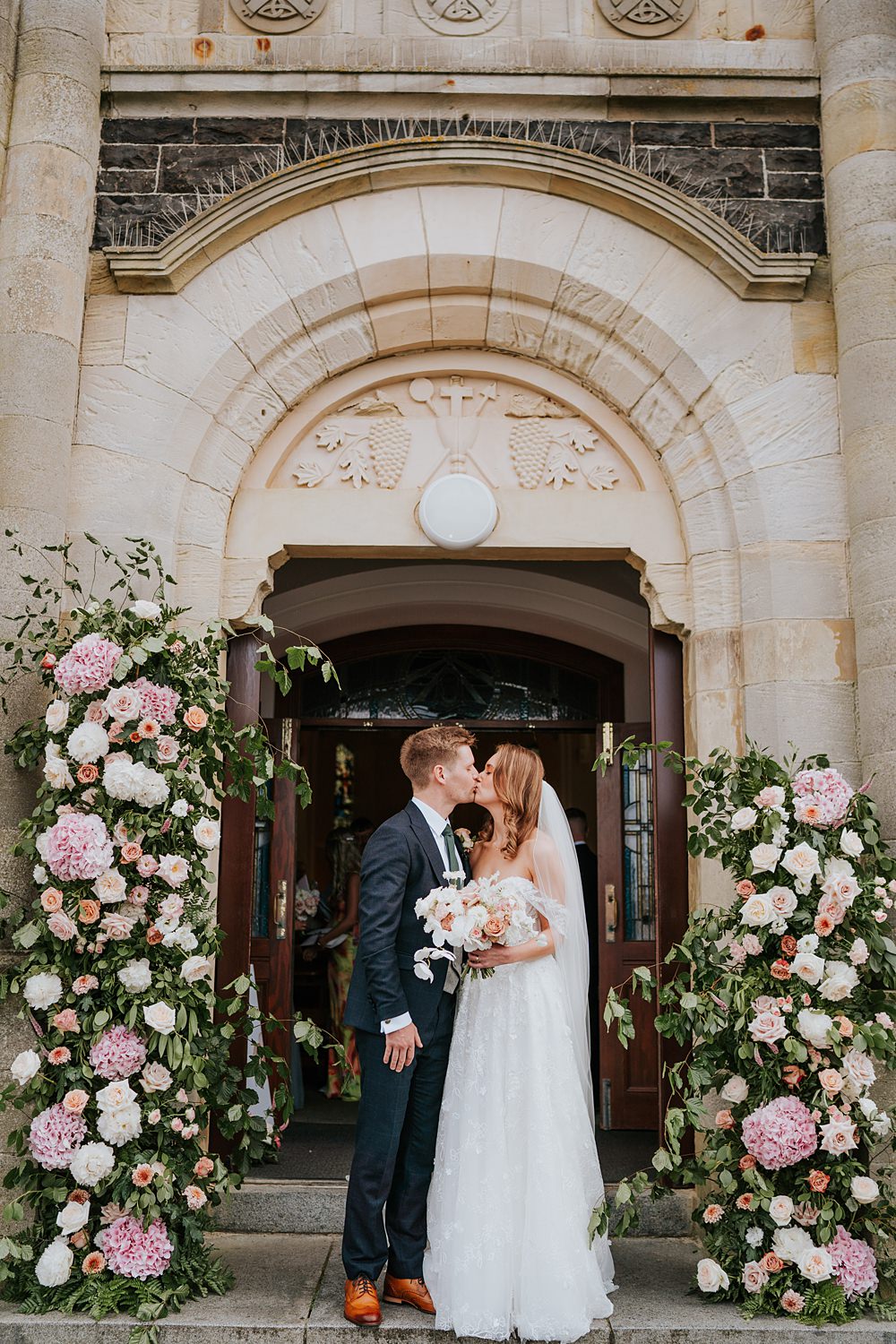 Flower Pillars Arrangements Backdrop Doorway Limepark Wedding Sheena T Photography