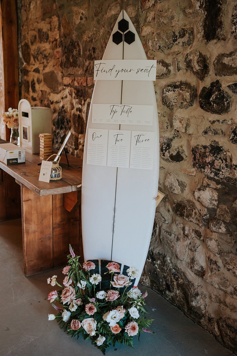 Surf Board Table Plan Limepark Wedding Sheena T Photography