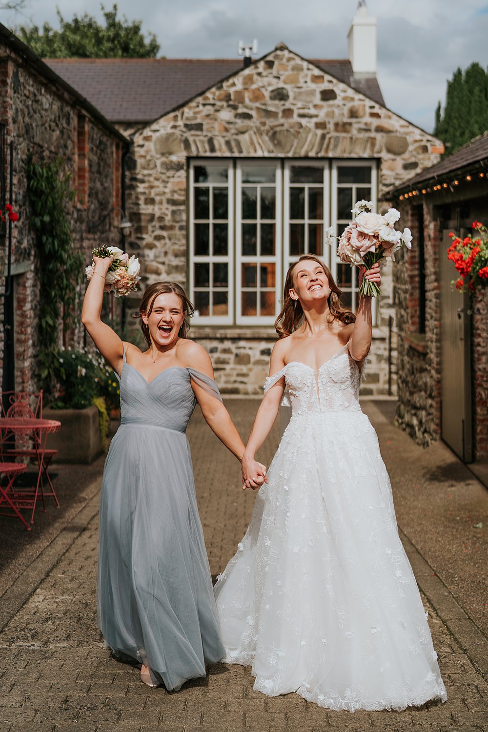 Blue Grey Long Bridesmaid Dress Limepark Wedding Sheena T Photography
