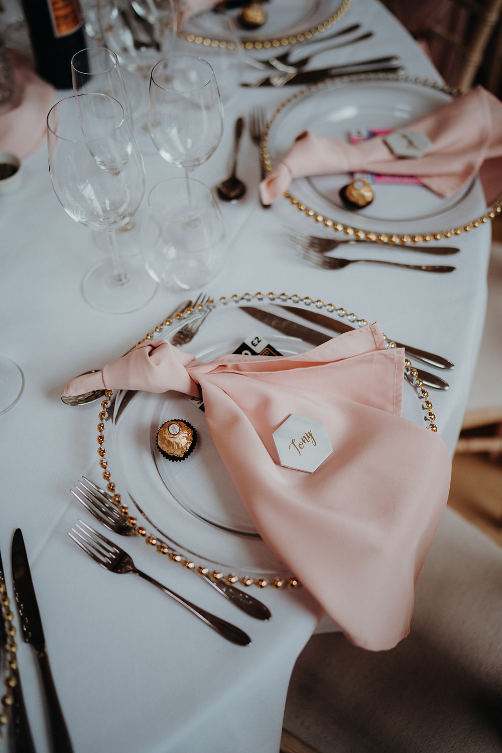 Scratch Card Favour Place Setting Ferrero Rocher Outdoor Surrey Wedding Kit Myers Photography