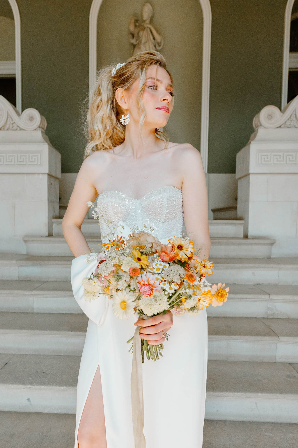 Pink Orange Yellow Wedding Ideas Mimosa Photography